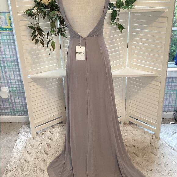 SHOW ME YOUR MUMU NEW GRAY FORMAL SIZE XXS 1194 - Picture 6 of 8